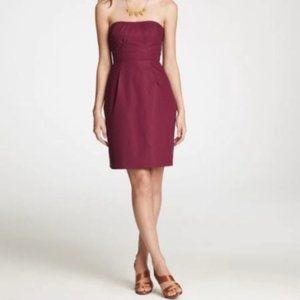 Strapless Cocktail Dress w/Pockets (EUC), Size 8, Spiced Wine